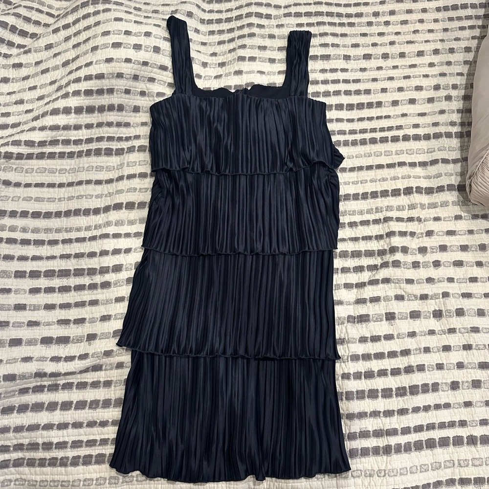 DKYN Elegant BLUE Pleated Dress